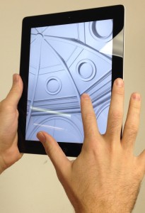 iVisit 3D Model on an iPad